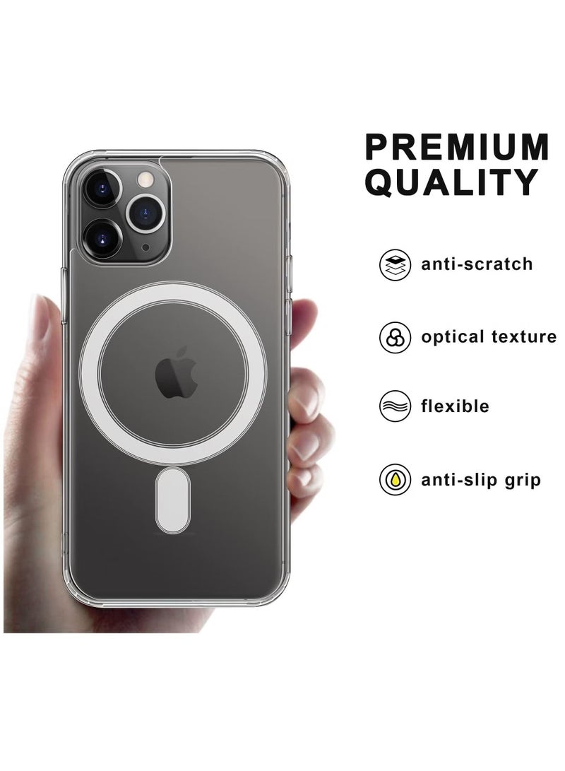 vesus Magnetic Phone Case, Compatible with Magsafe Charging & Accessories Protective Clear Back Case Cover for Apple iPhone 14 Pro  - Image 2