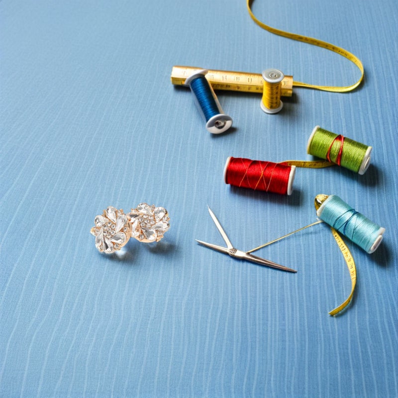 2pcs Clip- Rhinestone Button Covers: Detachable Alloy Button Covers For Blouses - Elegant Shirt -Link Embellishments - Image 4