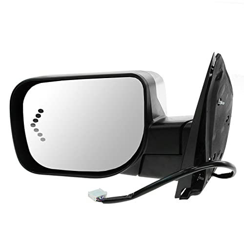 TRQ Driver Side Mirror Assembly Electric Adjustment Heated Memory Chrome Compatible with 2007 INFINITI QX56 Nissan Armada 2007-2008 TITAN - Image 1