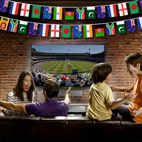 Party Baazaar Cricket Birthday Bunting Banner | Sports Theme Flag Bunting for Tournament | Cricket flag bunting for Home (Pack of 2, Multicolor, Size: 10 feet) - Image 5