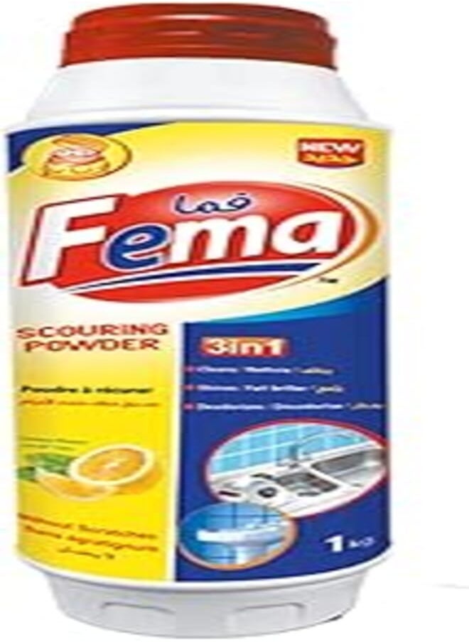 Fema - مسحوق منظف الأطباق من شركة فيما برائحة الليمون، 500 جرام - Image 1