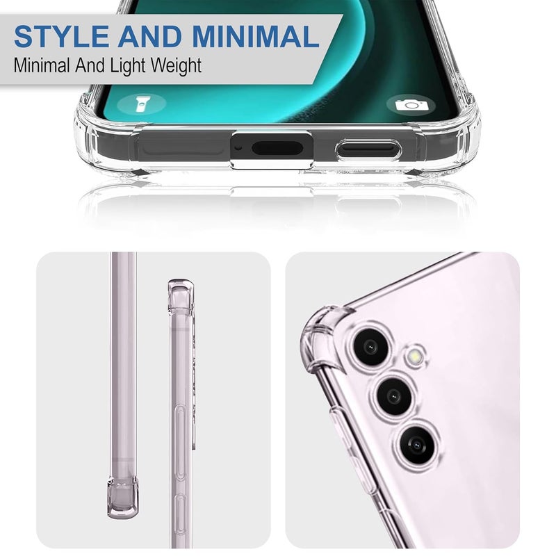 Cedo Samsung Galaxy M14 (5G) Bumper Case | Soft Jel Flexible Thin Full Protection Shock Proof Clear TPU Back Case Cover for Samsung Galaxy M14 (5G) (Transparent) - Image 4