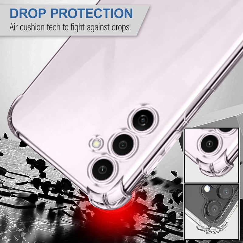 Cedo Samsung Galaxy M14 (5G) Bumper Case | Soft Jel Flexible Thin Full Protection Shock Proof Clear TPU Back Case Cover for Samsung Galaxy M14 (5G) (Transparent) - Image 3