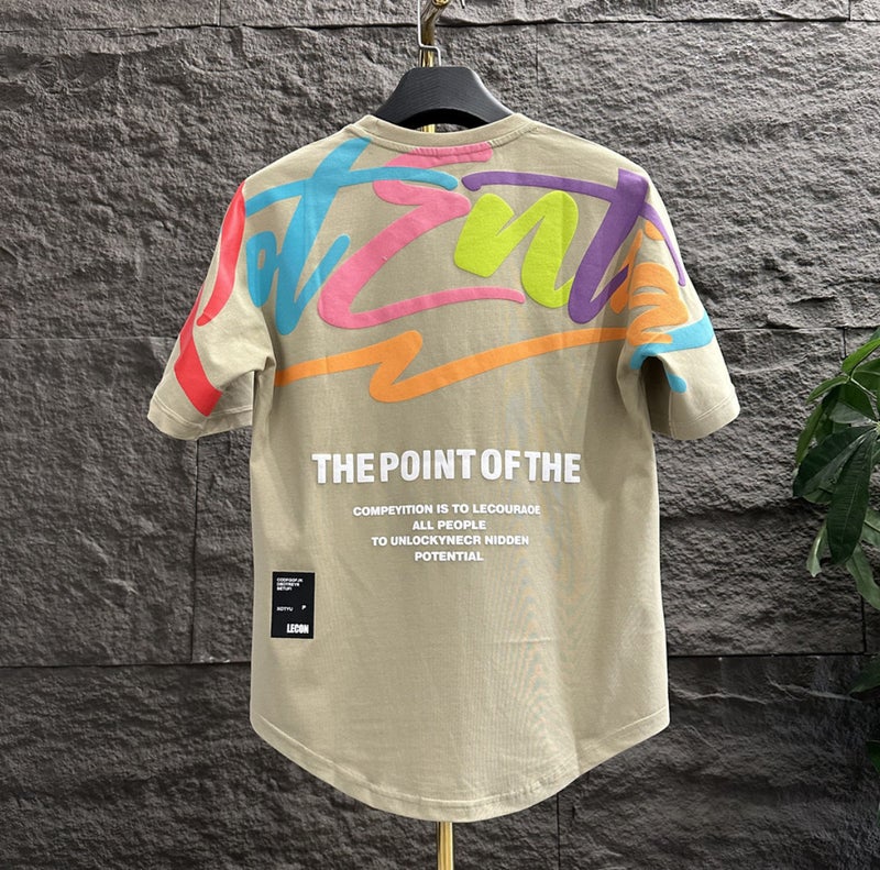 2026 New Summer Men's Casual Versatile Personalized Printed Short-Sleeved T-Shirt Korean Style Round Neck Cotton Half-Sleeve - Image 3