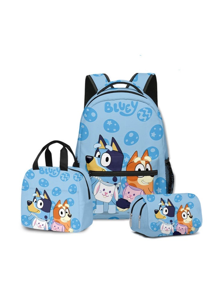 Bluey backpack pencil case satchel three-piece suit men and women leisure sports travel backpack student school backpack - Image 1