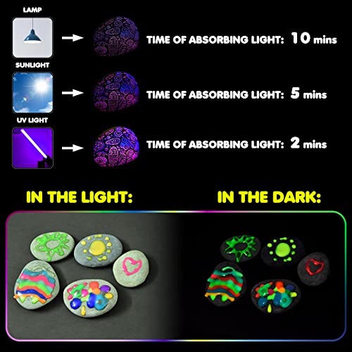 Roizefar Glow in the Dark Paint, 16 Colors (20 ml /0.68 oz) 3D Permanent Acrylic Fabric Paints for Clothes, Neon Fabric Paint for Art Painting and Crafts - Image 5