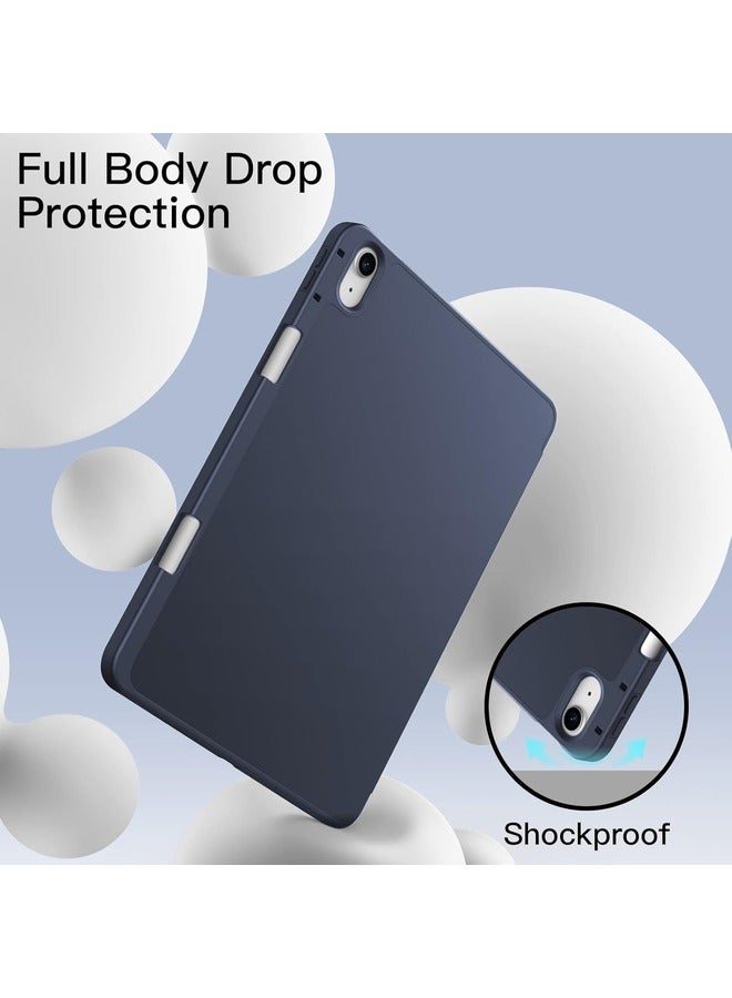 إلترازون iPad Air 13" (M2) 2024 Blue Trifold Cover – Auto Wake/Sleep Function, Pencil Holder, Soft TPU Protection - Image 3