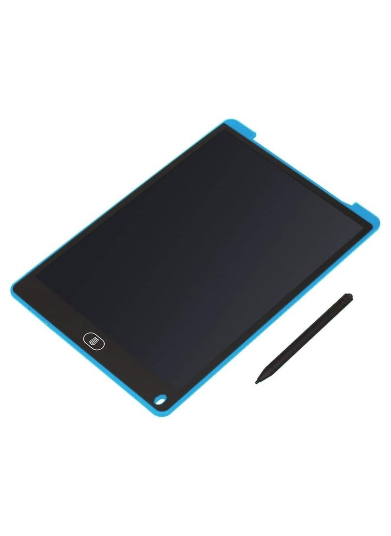 Generic - LCD Writing Tablet 12 Inch Handwriting Pen Intelligent Suitable for Family School Office Children and Adults Writing Board Lock Erase Button Electronic Writing Doodle Pad Digital Drawing - Plain (Blue) - Image 1
