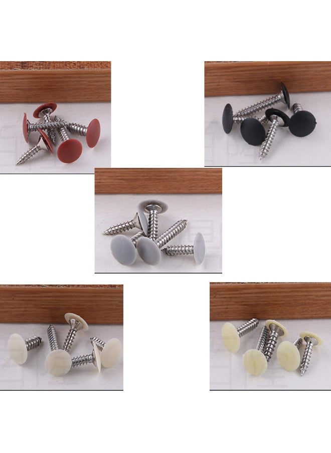 Mike Home - Square-X Screw Cap Covers Decoration Tapping Screw Cover Plastic Screw Hole Covers Pack Of 500 Black - Image 1