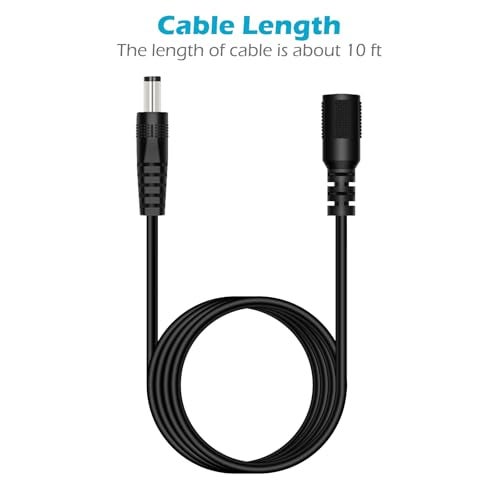 Fancasee 5.5mm x 2.5mm DC Power Extension Cable, 2-Pack 10FT 5.5x2.5mm Extension Cord Male to Female Plug Jack Power Supply Adapter Cable for Security Camera CCTV Surveillance LED Strip DVR Router - Image 4