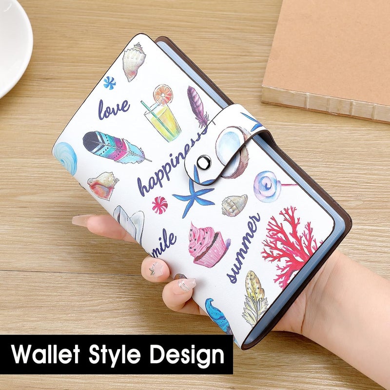 Romozi RFID Credit Card Holder, Leather Business Card Organizer with 96 Card Slots, Credit Card Case for Managing Your Different Cards and Important Documents to Prevent Loss or Damage (Delicious Food) - Image 2