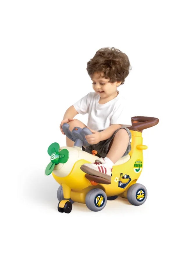 Hola 4-in-1 Ride-on & Push Around Banana Plane HE9983 - Image 1
