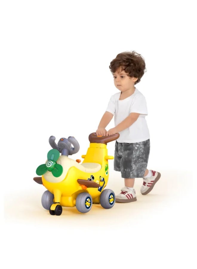Hola 4-in-1 Ride-on & Push Around Banana Plane HE9983 - Image 4