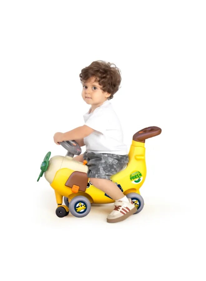 Hola 4-in-1 Ride-on & Push Around Banana Plane HE9983 - Image 3