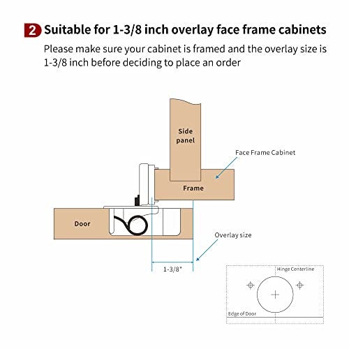 STIANC 10 Pack 1 3/8" Overlay 3D Soft Close Hinges for Face Frame Kitchen Cabinet, 3 Way Adjustability, Quiet Self Closing Door, 105 Degree - Image 3