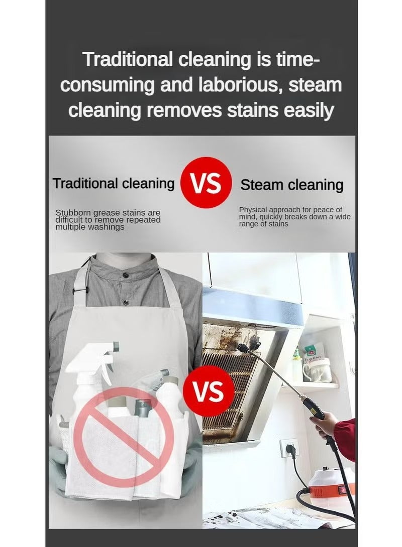 دينكس جهاز تنظيف بالبخار بقوة 2500 واط، جهاز بخار محمول عالي الضغط - جهاز تنظيف بالبخار متعدد الأغراض للاستخدام المنزلي، مناسب لمكيفات الهواء، وأغطية المطابخ، وغسالة السيارات، والتعقيم بدرجة حرارة عالية. - Image 3