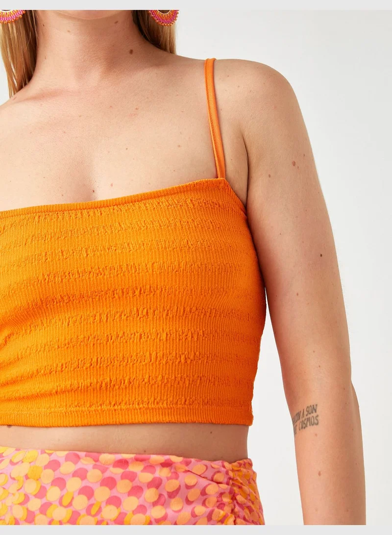 KOTON Crop Tank Top Thin Strappy