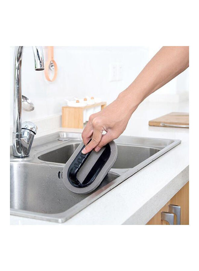 نيبمينينت إسفنجة تنظيف متينة مضادة للانزلاق للمطبخ أسود/ رمادي 17.5x11.5x1.5سم - Image 4