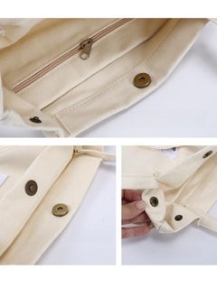 WAOKN Unisex Corduroy Bag Shopping Bag Designer Handbag Girls School Bag Female Canvas Shoulder Bag  - Image 3