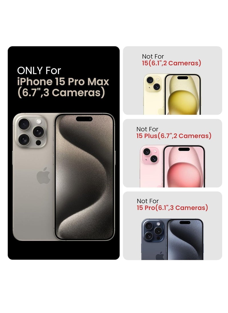 Raxoom Protective Camera Case Compatible with iPhone 15 Pro Max and 2 Pieces Tempered Glass, Soft Silicone Anti-Yellow Ultra Thin Case, Trasparente - Image 5