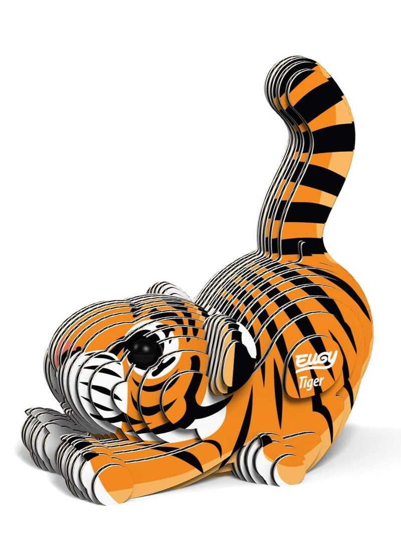 EUGY 3D Tiger Puzzle - Fun Animal Craft for Kids, Perfect for Gifting - Image 1