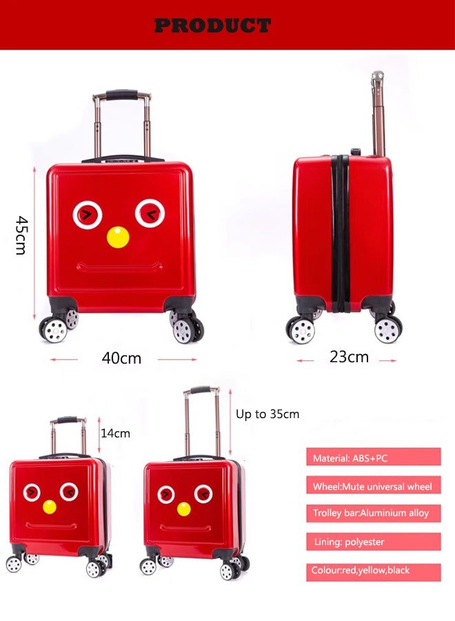 Kids Trolley Cartoon Luggage 20 Inch Children Portable Rolling Suitcase Carry-On Travel Trolley Case for Boys and Girls(Robot Black)  - Image 4