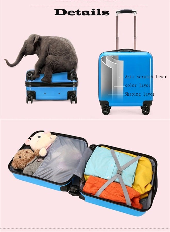 Kids Trolley Cartoon Luggage 20 Inch Children Portable Rolling Suitcase Carry-On Travel Trolley Case for Boys and Girls(Robot Black)  - Image 5