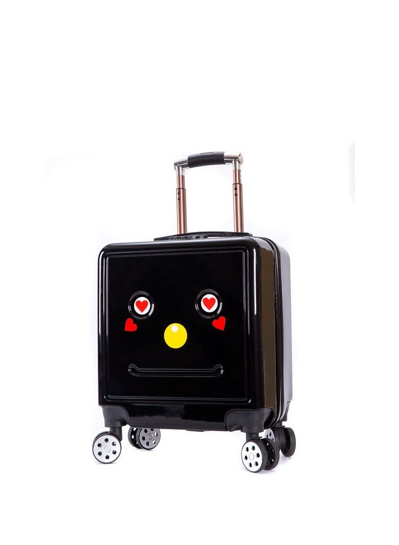 Kids Trolley Cartoon Luggage 20 Inch Children Portable Rolling Suitcase Carry-On Travel Trolley Case for Boys and Girls(Robot Black)  - Image 2