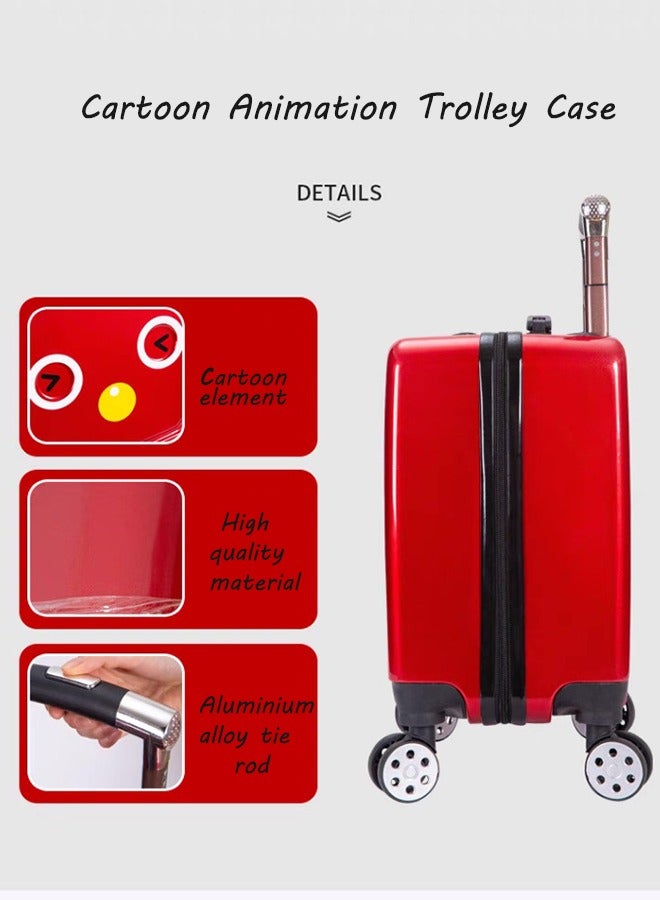 Kids Trolley Cartoon Luggage 20 Inch Children Portable Rolling Suitcase Carry-On Travel Trolley Case for Boys and Girls(Robot Black)  - Image 3