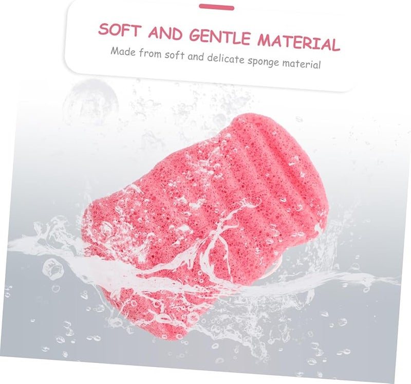 Red Exfoliating Bath Sponge for Deep Cleansing Soft Body Pouf Scrubber Rich Foam for All - Image 4
