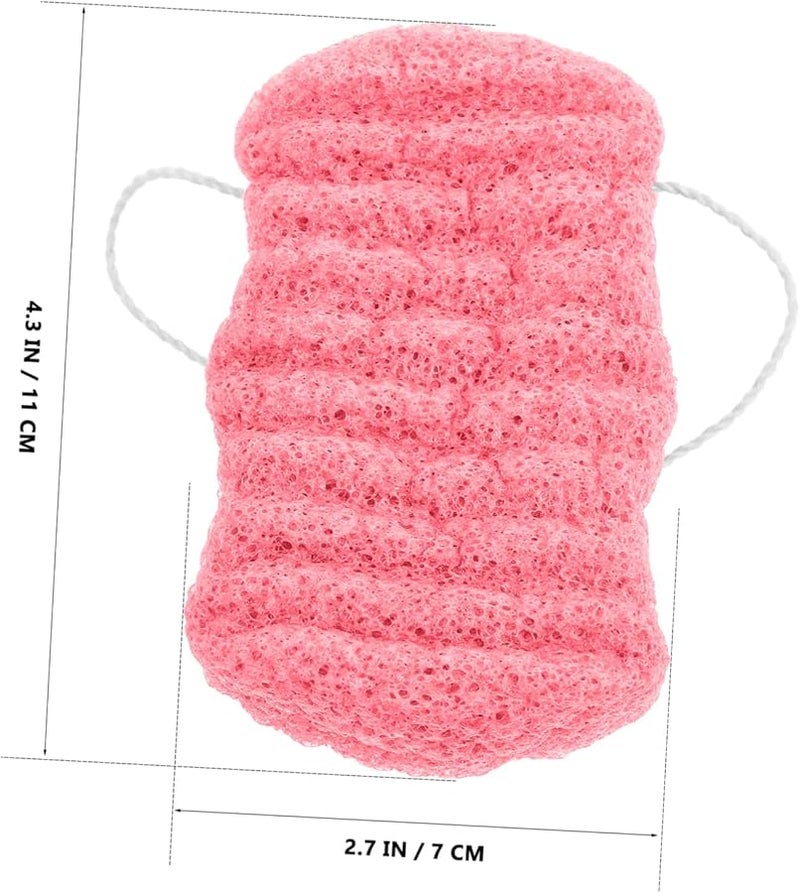 Red Exfoliating Bath Sponge for Deep Cleansing Soft Body Pouf Scrubber Rich Foam for All - Image 3