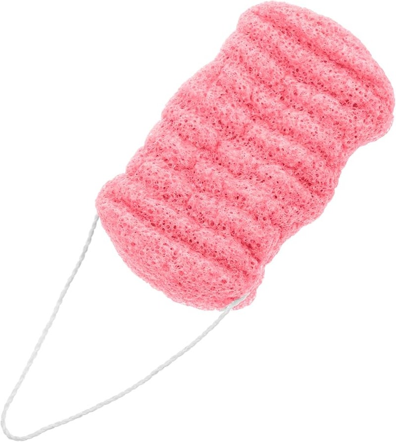 Red Exfoliating Bath Sponge for Deep Cleansing Soft Body Pouf Scrubber Rich Foam for All - Image 2