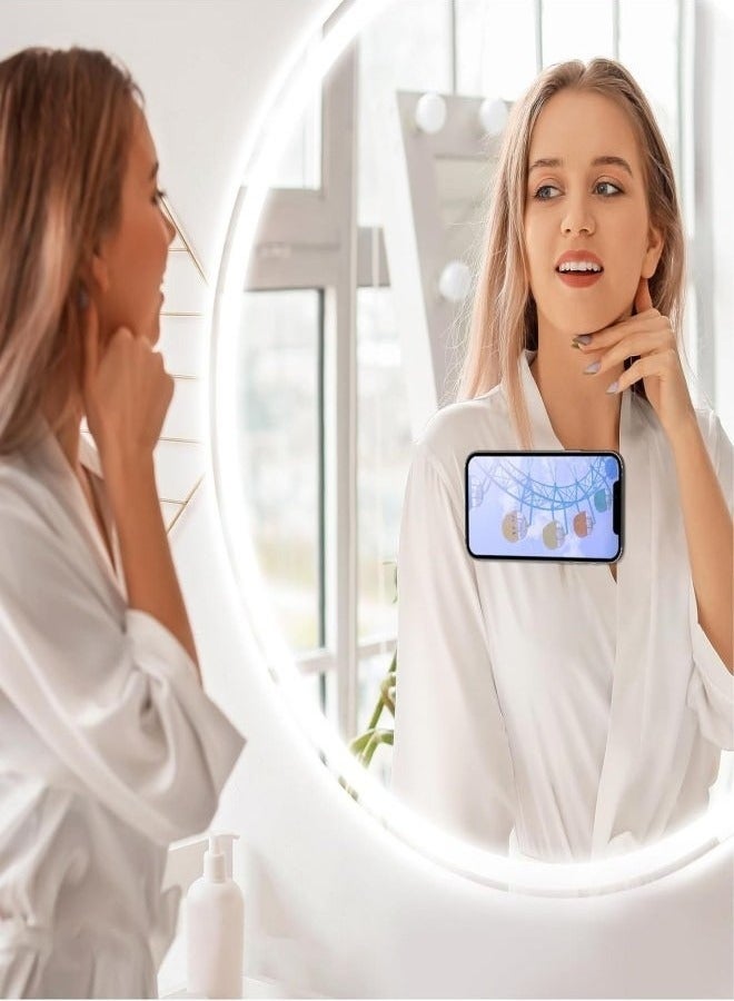 6 enhanced silicone suction cups, powerful suction cups, suitable for bathroom, mirror, hands-free, selfie, video, fitness, yoga  - Image 4