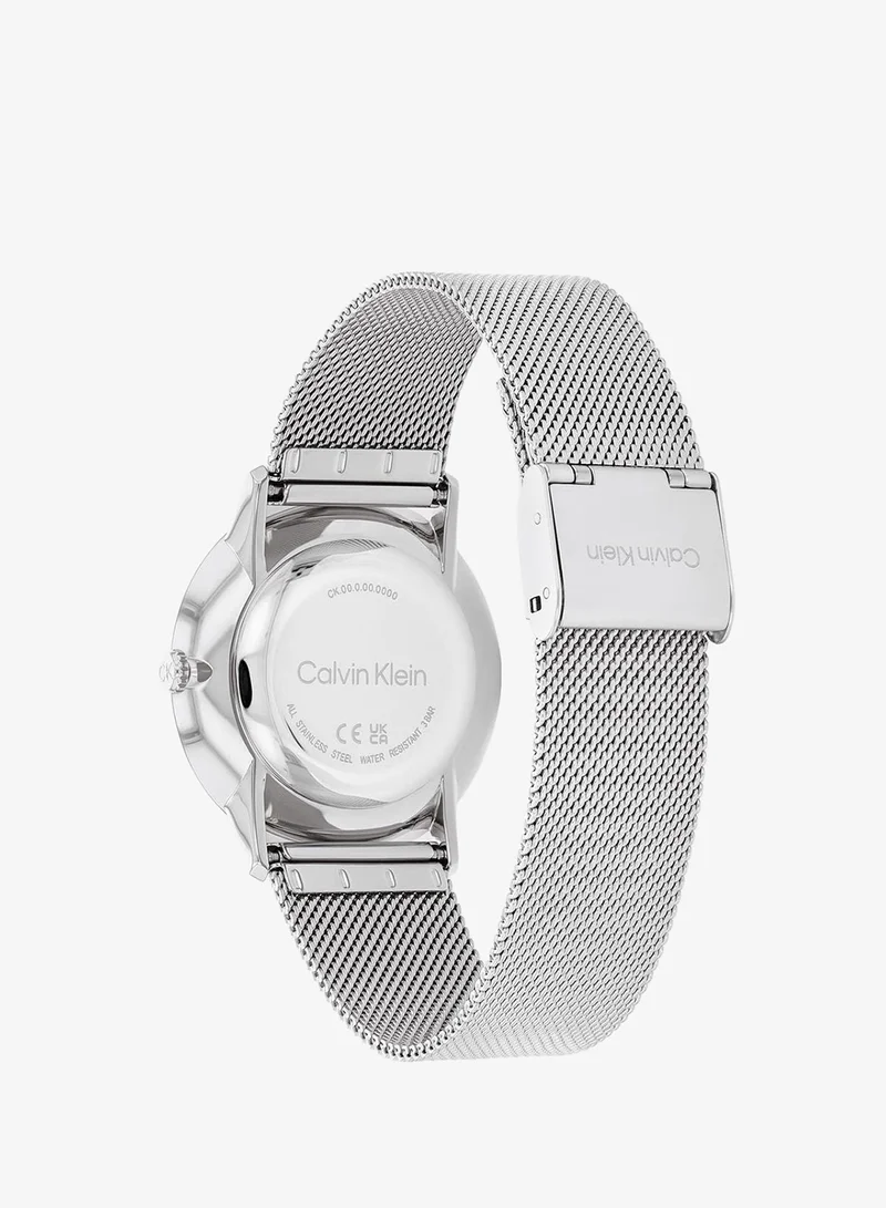 Calvin Klein  2-Hand Exceptional Collection Quartz Movement Watch Unisex With Silver Stainless Steel Mesh Bracelet - 25300001 for Women | Best Price UAE