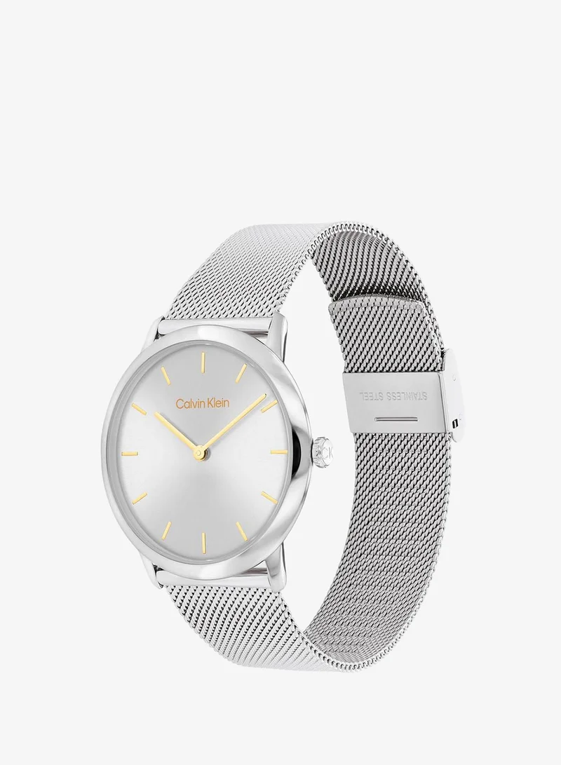 Calvin Klein  2-Hand Exceptional Collection Quartz Movement Watch Unisex With Silver Stainless Steel Mesh Bracelet - 25300001 for Women | Best Price UAE