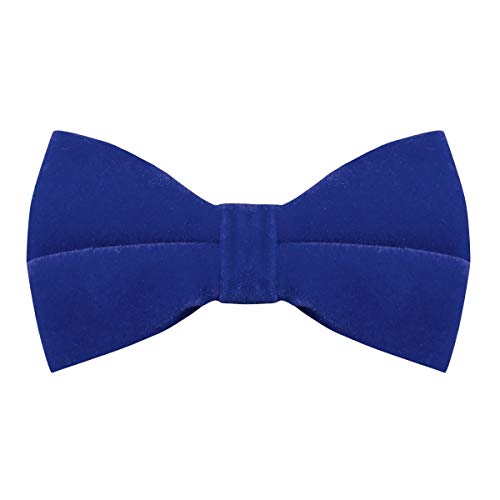 King & Priory Royal Blue Velvet Bow Tie - Image 1