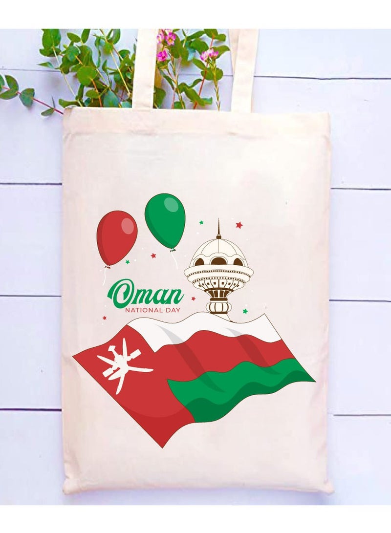 Oman National Day Cotton Tote Bag - A Reusable and Eco-Friendly Way to Show Your Omani Spirit - Image 2