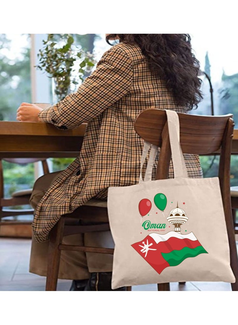 Oman National Day Cotton Tote Bag - A Reusable and Eco-Friendly Way to Show Your Omani Spirit - Image 3