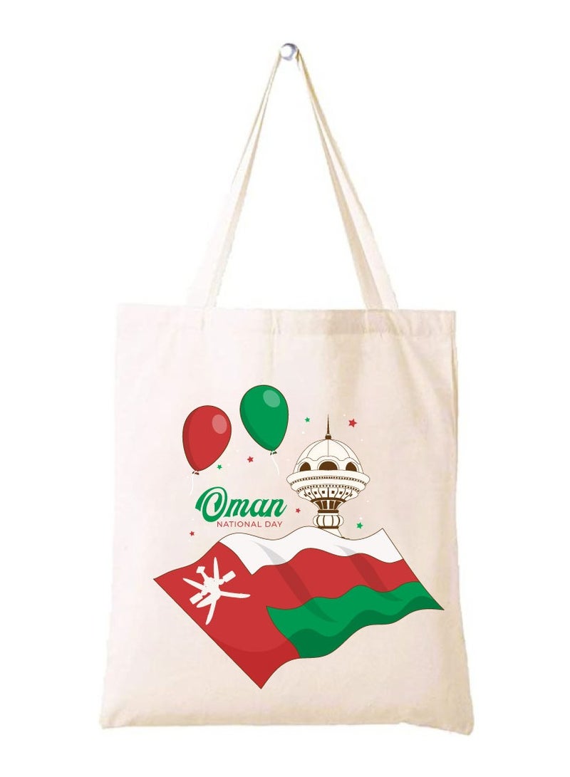Oman National Day Cotton Tote Bag - A Reusable and Eco-Friendly Way to Show Your Omani Spirit - Image 1