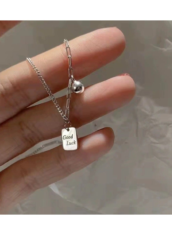 Goolsky Lucky Square Pendant Necklace – Elegant Minimalist Jewelry for Women, Boutique Chic Collarbone Chain, Daily/Office/Casual Wear - Image 2