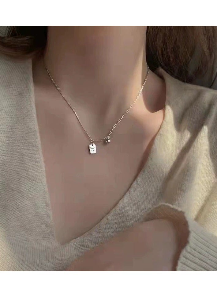 Goolsky Lucky Square Pendant Necklace – Elegant Minimalist Jewelry for Women, Boutique Chic Collarbone Chain, Daily/Office/Casual Wear - Image 3
