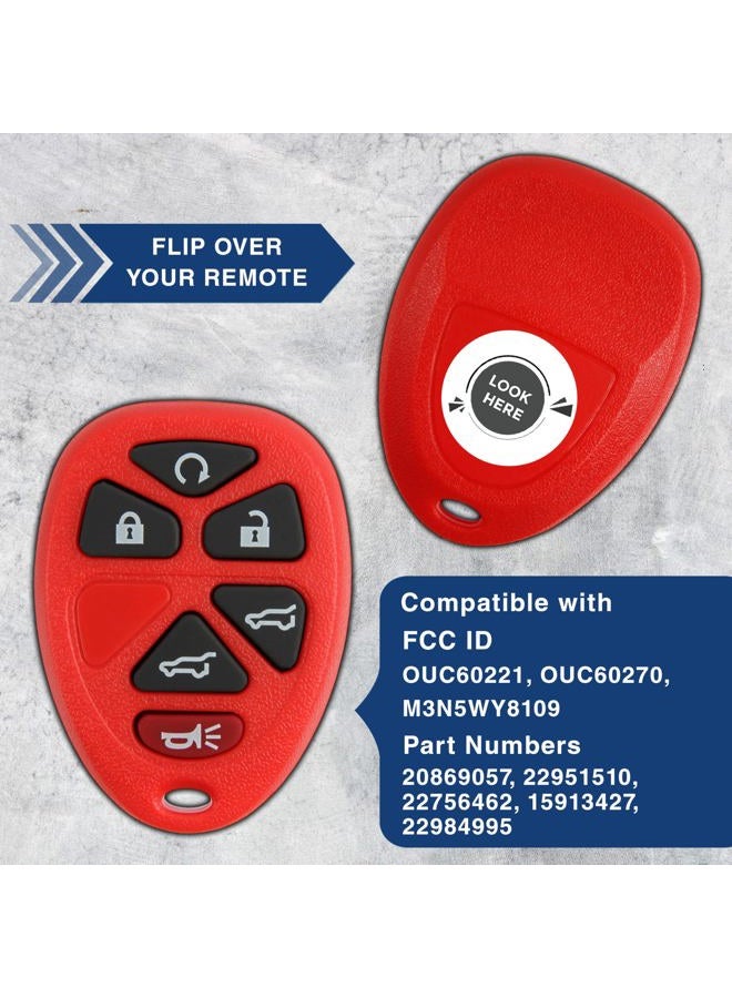 KeylessOption Keyless Entry Remote Control Car Key Fob Replacement for OUC60221, 15913427 (Pack of 2) - Image 4