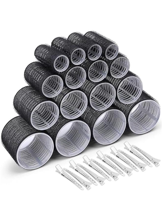 بيوينتي بكرات تجعيد الشعر 28 قطعة مع أدوات تجعيد الشعر 16 قطعة 4 مقاسات (4 بكرات شعر جامبو و4 بكرات شعر كبيرة و4 بكرات شعر متوسطة و4 بكرات شعر صغيرة) و12 قطعة من مشابك الشعر للشعر الطويل والمتوسط والقصير - Image 1