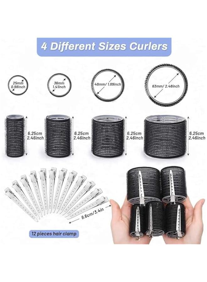 بيوينتي بكرات تجعيد الشعر 28 قطعة مع أدوات تجعيد الشعر 16 قطعة 4 مقاسات (4 بكرات شعر جامبو و4 بكرات شعر كبيرة و4 بكرات شعر متوسطة و4 بكرات شعر صغيرة) و12 قطعة من مشابك الشعر للشعر الطويل والمتوسط والقصير - Image 2
