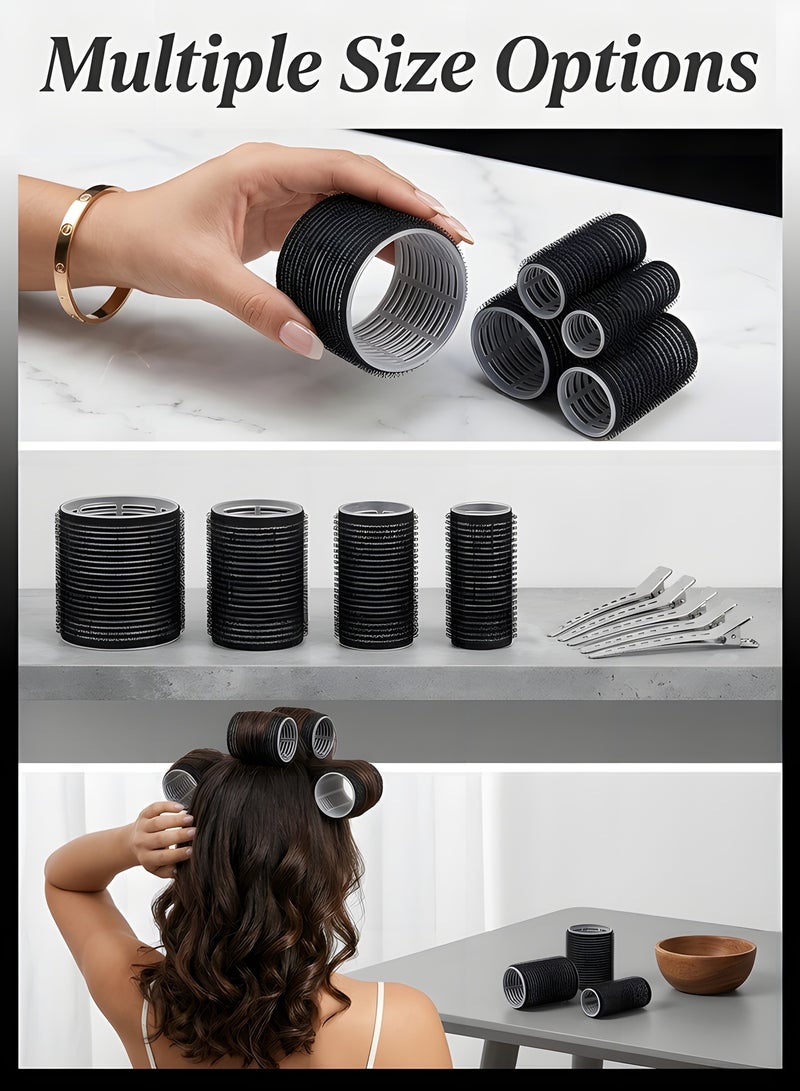 بيوينتي بكرات تجعيد الشعر 28 قطعة مع أدوات تجعيد الشعر 16 قطعة 4 مقاسات (4 بكرات شعر جامبو و4 بكرات شعر كبيرة و4 بكرات شعر متوسطة و4 بكرات شعر صغيرة) و12 قطعة من مشابك الشعر للشعر الطويل والمتوسط والقصير - Image 5