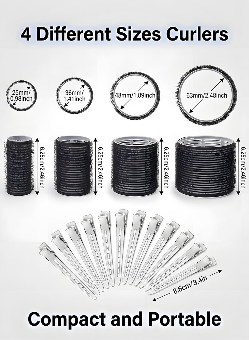 بيوينتي بكرات تجعيد الشعر 28 قطعة مع أدوات تجعيد الشعر 16 قطعة 4 مقاسات (4 بكرات شعر جامبو و4 بكرات شعر كبيرة و4 بكرات شعر متوسطة و4 بكرات شعر صغيرة) و12 قطعة من مشابك الشعر للشعر الطويل والمتوسط والقصير - Image 2