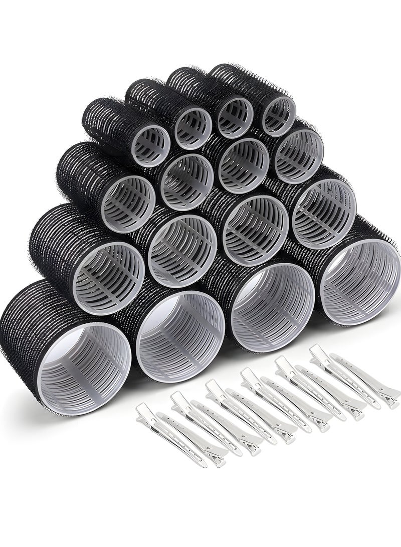 بيوينتي بكرات تجعيد الشعر 28 قطعة مع أدوات تجعيد الشعر 16 قطعة 4 مقاسات (4 بكرات شعر جامبو و4 بكرات شعر كبيرة و4 بكرات شعر متوسطة و4 بكرات شعر صغيرة) و12 قطعة من مشابك الشعر للشعر الطويل والمتوسط والقصير - Image 1