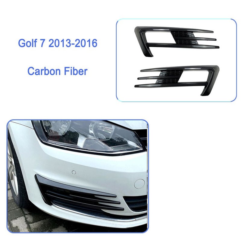 2014 2016 Volkswagen Golf 7 Front Bumper Fog Lamp Grille Cover Black - Image 5