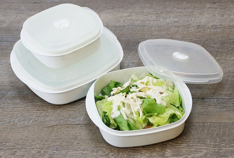 Reston Lloyd Calypso Basics by Reston Lloyd 6-Piece Microwave Cookware, Steamer and Storage Set, White - Image 2