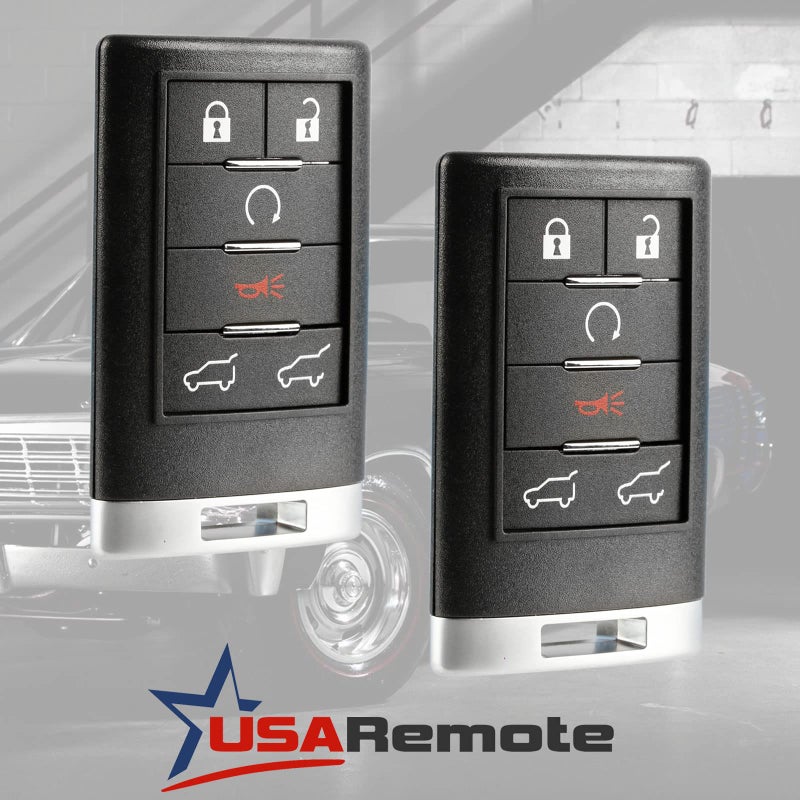 USARemote 2 يناسب 2007-2014 كاديلاك إسكاليد مفتاح فوب دخول بدون مفتاح عن بُعد (OUC6000066) - غير مناسب للبدء بالضغط - Image 2